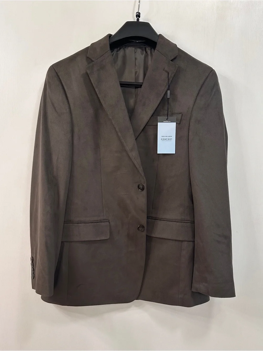 NWT Van Heusen Men's 46R Blazer Faux Suede Comfort Sport Coat Suit $200